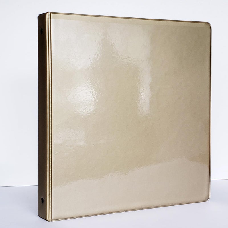 Nancy Nikko Easel Ring Binders - Flip Over The top Style Platform Construction. (Gold, 11" X 8 1/2" Sheet Size Bound on 11" Side) - Image 1